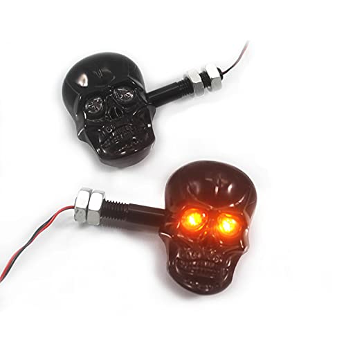 دراجة نارية PerfecTech 10 مللي متر برغي جمجمة رأس LED كهرماني بدوره إشارة ضوئية (أسود) دراجة نارية PerfecTech 10 مللي متر برغي جمجمة رأس LED كهرماني بدوره إشارة ضوئية (أسود)