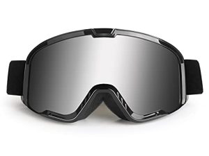 نظارات LMAVAG موتوكروس للكبار ATV Goggles دراجة نارية نظارات واقية للركوب Dirtbike Powersports Goggles Offroad Goggle MX Goggles UV400 المضادة للخدش والغبار نظارات تزلج نظارات فضية