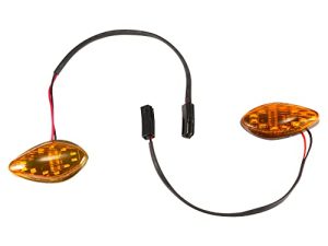 مصباح سوقي لمؤشر وميض الفرامل الأمامي LED Flush Mount ، مصباح السوق لهوندا جروم 2014-2018 - عدسات دخان (عبوة من 2) (Amber Len)