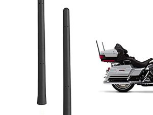 استبدال هوائي الدراجة النارية VAGMI مقاس 7 بوصات لملحقات Harley Davidson 1989-2020 Touring Electra Road Street Glide Trike Ultra Classic ، مضاد لغسيل السيارات قصير EPDM المطاطي الهوائي المرن للشاحنة 2 عبوة