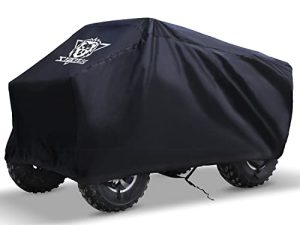 غطاء XYZCTEM مقاوم للماء ATV ، أسود شديد التحمل يحمي 4 Wheeler من أمطار الثلج أو الشمس (أسود ، 82 بوصة)