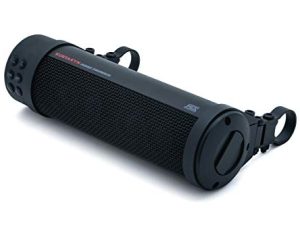 شريط صوتي للدراجات النارية Kuryakyn 2720 MTX Road Thunder مقاومة للطقس بالإضافة إلى: مكبرات صوت مثبتة على المقود بقوة 300 وات مع بلوتوث ، شاحن طاقة USB ، أسود ساتان