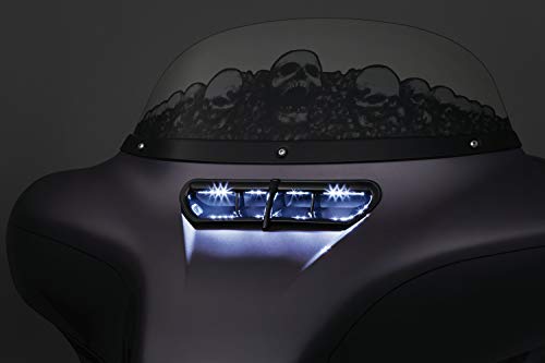 Kuryakyn 5056 مجموعة مصابيح LED الأمامية لفتحة التهوية الأمامية لدراجات هارلي ديفيدسون النارية 2014-18 ، أسود لامع Kuryakyn 5056 مجموعة مصابيح LED الأمامية لفتحة التهوية الأمامية لدراجات هارلي ديفيدسون النارية 2014-18 ، أسود لامع