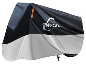 غطاء دراجة نارية CWPCRX ، 210T-96.5in كل المواسم غطاء مقاوم للماء للشمس ، غطاء دراجة نارية مقاوم للماء في الهواء الطلق ، مع حقيبة تخزين ثقوب القفل لهوندا ، سوزوكي ، كاواساكي ، إلخ.