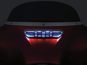 Kuryakyn 5053 Front Fairing Vent Accent LED Light Kit لـ 2014-19 دراجات نارية Harley-Davidson ، كروم