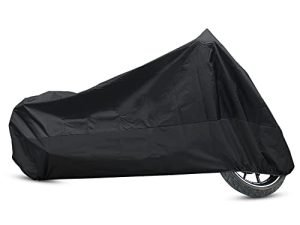 uxcell L 190T المطر الغبار حامي سكوتر أسود غطاء دراجة نارية 86 "لهوندا