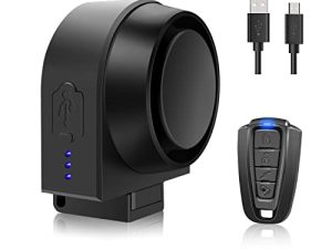 EBUYFIRE جهاز إنذار للدراجة مع جهاز تحكم عن بعد ، 115 ديسيبل USB قابل لإعادة الشحن مضاد للسرقة واهتزاز دراجة نارية ، إنذار IPX5 مقاوم للماء لأمن السيارة للدراجة النارية والسيارات وما إلى ذلك