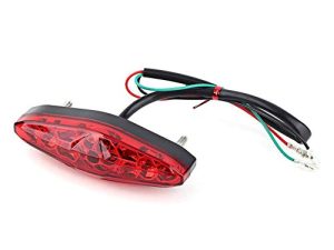 Senyar 12 فولت 15 LED عالمي لمكابح الدراجات النارية وقف تشغيل الذيل ضوء خلفي ATV الترابية دراجة الفرامل الذيل ضوء (أحمر)
