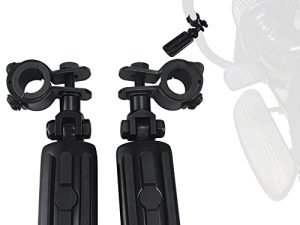 FOVPLUE 1 "1.25" 1.34 "مسند قدم للطريق السريع ، طقم مشابك تثبيت مسند القدم للدراجات النارية من أجل Harley Indian Road King Street Glide Honda Kawasaki Suzuki Yamaha 25mm 32mm 34mm واقي المحرك أو أنبوب أسود -2