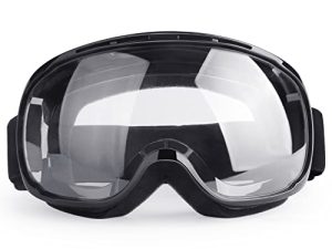 4-FQ Dirt Bike Goggles Motocross Goggles Motorcycle Goggles ATV Goggles للرجال والنساء والشباب والأطفال والرياح والغبار والركوب على الطرق الوعرة نظارات تزلج (إطار أسود + عدسة شفافة)