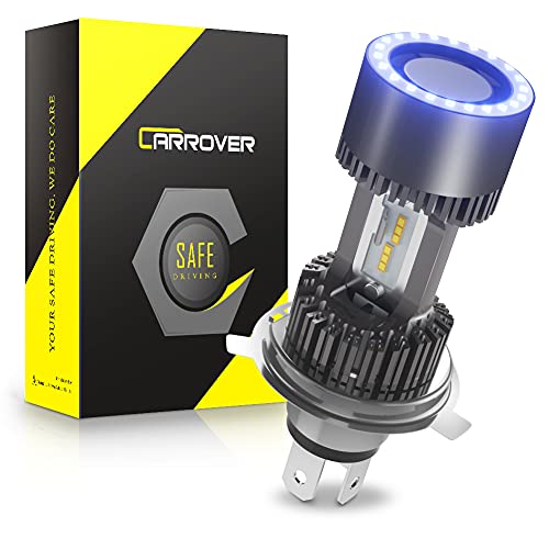 لمبة أمامية LED للدراجات النارية من كار روفر H4 9003 HB2 HS1 6000K طقم تحويل زينون أبيض ، استبدال ضوء شعاع عالي منخفض ، عبوة من 1 لمبة أمامية LED للدراجات النارية من كار روفر H4 9003 HB2 HS1 6000K طقم تحويل زينون أبيض ، استبدال ضوء شعاع عالي منخفض ، عبوة من 1