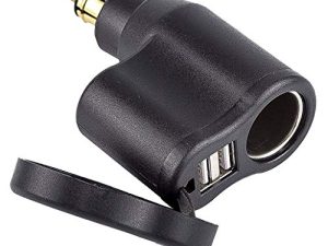 Cllena Din Hella التوصيل إلى شاحن USB مزدوج 2.1A و 1A + 12 فولت مقبس ولاعة السجائر لسيارة BMW للدراجات النارية iPhone GPS SatNav