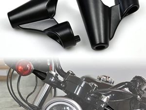 مجموعة أدوات نقل إشارة الانعطاف الأمامية VEISUTOR لسيارة Sportster XL1200X 2010-2015 ، مؤشر إشارة الانعطاف للدراجات النارية باللون الأسود لملحقات Harley Sportster XL1200X 2010-2015 (قطعتان)