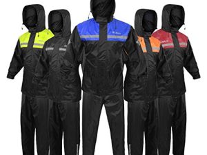 ALPHA CYCLE GEAR بدلة المطر للرجال والنساء جاكيتات بانت جير عاكس للمطر مقاوم للماء (أزرق ، صغير)