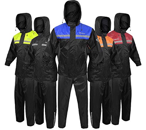 ALPHA CYCLE GEAR بدلة المطر للرجال والنساء جاكيتات بانت جير عاكس للمطر مقاوم للماء (أزرق ، صغير) ALPHA CYCLE GEAR بدلة المطر للرجال والنساء جاكيتات بانت جير عاكس للمطر مقاوم للماء (أزرق ، صغير)