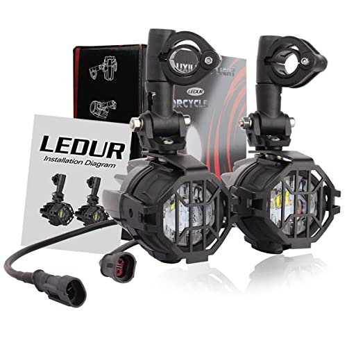 مصابيح مساعدة لدراجة نارية LEDUR ، مصابيح LED لتعليم قيادة السيارات R1200GS ، مصابيح الضباب ، إشارة الانعطاف DRL ، متوافقة مع R1200GS F800GS K1600 KTM ، يناسب مصابيح ضباب القيادة العالمية للدراجات النارية 40 واط 6000 كيلو مصابيح مساعدة لدراجة نارية LEDUR ، مصابيح LED لتعليم قيادة السيارات R1200GS ، مصابيح الضباب ، إشارة الانعطاف DRL ، متوافقة مع R1200GS F800GS K1600 KTM ، يناسب مصابيح ضباب القيادة العالمية للدراجات النارية 40 واط 6000 كيلو