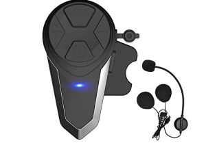 سماعة رأس بلوتوث للدراجات النارية ، إصدار جديد من THOKWOK BT-S3 1000m Helmet Bluetooth Intercom ، نظام اتصال بلوتوث للدراجات النارية للتزلج / ATV / دراجة الترابية حتى 3 راكبي (ميكروفون بوم ، حزمة 1)