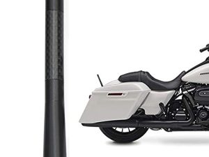 Bingfu للدراجات النارية استبدال صاري هوائي من ألياف الكربون متوافق مع Harley Davidson 1998-2020 Road King Softail Touring Street Glide Road Glide Fat Boy Electra Glide Tour Ultra Classic