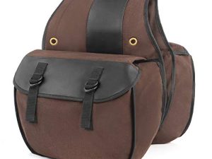 Nomad USA Quick-Easy Universal Fit Throw Over Motorcycle Canvas Biker Cargo Saddlebags (كاكي)