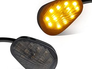 QUASCO Flush Mount للدراجات النارية ، إشارات الانعطاف ، عدسات مدخنة ، مصابيح led متوافقة مع Yamaha YZF R1 R3 R6 R6S FJ 09 FZ MT 07 09، Amber