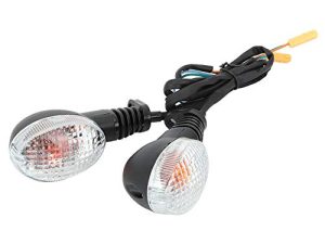 Hlyjoon Kawasaki 250 Ninja Signals-Kawasaki Ninja 250 Turn Signal 2 Pcs Moto Turn Signal Light LED للدراجات النارية مصباح مقاوم للماء ABS تحذير أضواء الانعطاف دراجة نارية ملحقات معدلة لـ N