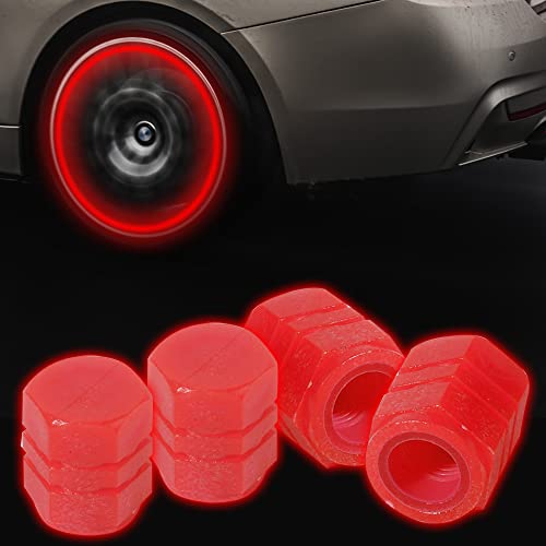 VARGTR 4 قطع أغطية جذعية لصمام الإطارات ، أغطية جذعية لصمام الإطار الخفيف من Noctilucent ، أغطية ضغط إطار سيارة فلورية عالمية تتوهج في الليل ، مناسبة لمعظم السيارات والدراجات النارية وسيارات الدفع الرباعي والشاحنات (أحمر) VARGTR 4 قطع أغطية جذعية لصمام الإطارات ، أغطية جذعية لصمام الإطار الخفيف من Noctilucent ، أغطية ضغط إطار سيارة فلورية عالمية تتوهج في الليل ، مناسبة لمعظم السيارات والدراجات النارية وسيارات الدفع الرباعي والشاحنات (أحمر)