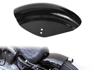 رفرف خلفي للدراجة النارية HDBUBALUS مقاس 7 بوصات واقي مسطح قصير من الطين متوافق مع Harley Sportster Iron 883 1200 72 أسود لامع