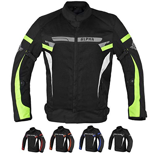 ALPHA CYCLE CYCAR BIKERS RIDING PROTECTION MOTORCYCLE JACKET MESH CE ARMORED (GREEN LANE، X-LARGE) ALPHA CYCLE CYCAR BIKERS RIDING PROTECTION MOTORCYCLE JACKET MESH CE ARMORED (GREEN LANE، X-LARGE)