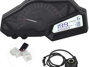 عداد للدراجات النارية ، عداد المسافات للدراجة النارية LCD مقياس سرعة الوقود 15000 دورة في الدقيقة ملحقات الدراجة النارية مناسبة لـ Ninja 300 / EX300 / 300SE 2013؟ 2015 2015 Ninja 300 عداد المسافات Ninja 300 footpeg Kawasaki Ninja 300 Display