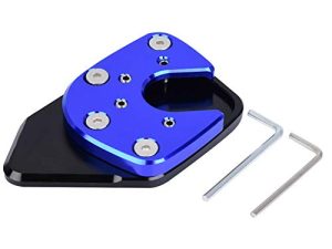 Qiilu Motorcycle Kickstand Side Stand لوحة تمديد لوحة تكبير ل NC750X / X ADV 17-19 (أزرق)