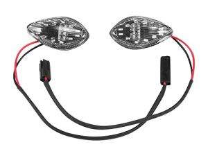 مصباح سوقي لمؤشر وميض الفرامل الأمامي LED Flush Mount ، مصباح السوق لهوندا جروم 2014-2018 - عدسات دخان (عبوة من 2) (لين شفاف)