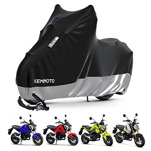 غطاء KEMIMOTO للدراجات النارية متوافق مع Grom MSX125 مقاوم للماء صغير أسود غطاء واقٍ صغير للدراجات النارية غطاء المطر ضوء الشمس الغبار في جميع الأحوال الجوية مع مشبك عادم مقاوم للرياح عازل حراري غطاء KEMIMOTO للدراجات النارية متوافق مع Grom MSX125 مقاوم للماء صغير أسود غطاء واقٍ صغير للدراجات النارية غطاء المطر ضوء الشمس الغبار في جميع الأحوال الجوية مع مشبك عادم مقاوم للرياح عازل حراري