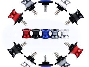 مللي متر الأحمر للدراجات النارية Swingarm بكرات المتزلجون CNC بذراع متأرجح برغي حامل ل CBR 600 F2 F3 F4 F4i CBR600RR CBR1000RR GSXR600 GSXR750 GSXR1000 GSXS750 SV650 ZX10R Z650 Z900 Ninja400 Z400 Daytona