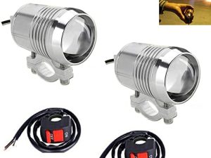GOODKSSOP 2 قطعة سوبر برايت U2 30W LED أضواء كاشفة المصباح الأمامي العمل ضوء القيادة الضباب بقعة مصباح عالمي لجميع الدراجات النارية ATV شاحنة مع 2 قطعة مفتاح زر تشغيل / إيقاف