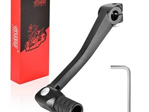 RUTU Folding Gear Shift Shift Lever ، ذراع نقل حركة الدراجة الترابية من الألومنيوم ، متوافق مع XR50 CRF50 XR CRF 50cc 70cc 90cc 110cc 125c دراجة نارية ، حفرة الترابية Lifan 6061 Aviation Aluminium - أسود