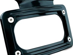 ملحق دراجة نارية Kuryakyn 3149: حامل لوحة ترخيص منحني لدراجات Harley-Davidson النارية 2006-16 ، أسود لامع