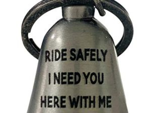 Kustom Cycle Parts "ركوب بأمان أحتاجك هنا معي أحبك" جرس حماية راكب الدراجة النارية "أرواح شريرة" للدراجات النارية.