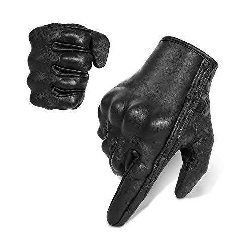 قفازات دراجة نارية كاملة الأصابع من جلد الماعز تعمل باللمس للرجال / النساء S ، M ، L ، XL ، XXL (غير مثقوبة ، S) قفازات دراجة نارية كاملة الأصابع من جلد الماعز تعمل باللمس للرجال / النساء S ، M ، L ، XL ، XXL (غير مثقوبة ، S)