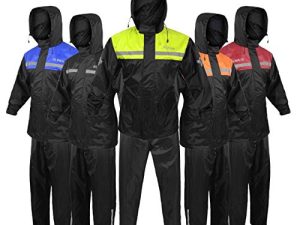 ALPHA CYCLE GEAR بدلة المطر للرجال والنساء جاكيتات بانت جير عاكس للمطر مقاوم للماء (أخضر ، صغير)