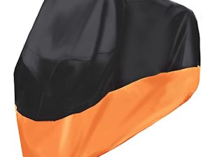 غطاء دراجة نارية مقاوم للماء لسيارة Harley Davidson Street Glide Touring XXXL Orange