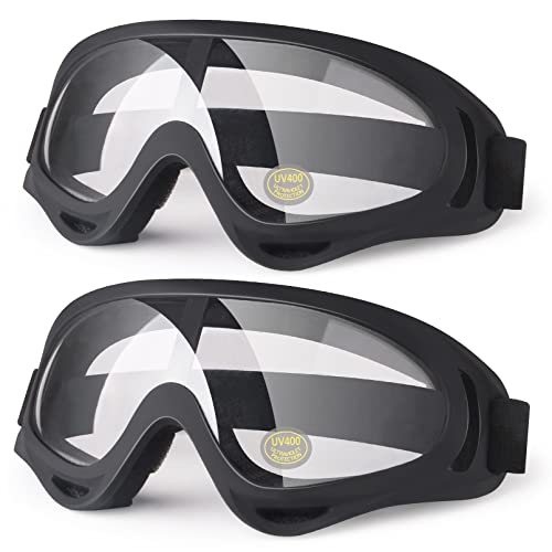 4-FQ Motorcycle Goggles Kids ، عبوتان من نظارات الدراجات الترابية ATV Motocross Goggles للتزلج ، نظارات ركوب على الطرق الوعرة للأطفال ، نظارات Airsoft مضادة للغبار للرجال والنساء والشباب (أسود + إطار أسود / عدسة شفافة) 4-FQ Motorcycle Goggles Kids ، عبوتان من نظارات الدراجات الترابية ATV Motocross Goggles للتزلج ، نظارات ركوب على الطرق الوعرة للأطفال ، نظارات Airsoft مضادة للغبار للرجال والنساء والشباب (أسود + إطار أسود / عدسة شفافة)