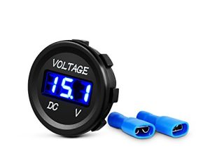 Nilight LED Digital Display Voltmeter Panel DC12V Waterproof Digital Round Panel VoltVolt Tester Gauge for Boat Marine Vehicle Motorcycle Truck ATV UTV ، ضمان سنتان
