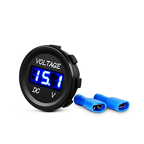 Nilight LED Digital Display Voltmeter Panel DC12V Waterproof Digital Round Panel VoltVolt Tester Gauge for Boat Marine Vehicle Motorcycle Truck ATV UTV ، ضمان سنتان Nilight LED Digital Display Voltmeter Panel DC12V Waterproof Digital Round Panel VoltVolt Tester Gauge for Boat Marine Vehicle Motorcycle Truck ATV UTV ، ضمان سنتان