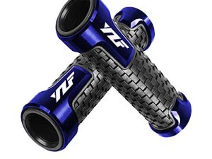 مقود مقود غير قابل للانزلاق للدراجة النارية 7/8 "22 مم مقابض مطاطية لـ YZF 600R R1 98-19 R3 15-19 R6 99-19 R125 08-19 R6S 06-09 R25 14-19 (أزرق)