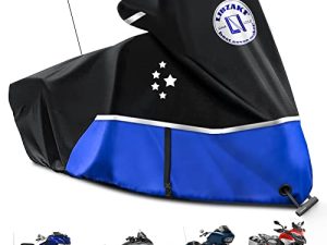 LI LIBZAKI غطاء تخزين للدراجات النارية للموديلات السياحية Harley Davidson Road King ، Road Glide ، Street Glide ، Electra Glide ، Heritage Classic ، Low Rider-ST ، Indian / Honda / BMW / Ducati / Suzuki / Kawasaki / KTM Blue