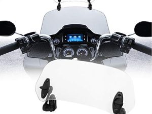 تمديد الزجاج الأمامي للدراجات النارية Motoparty - موسع زجاج أمامي عالمي قابل للتعديل بمشبك - لهوندا سوزوكي كاواساكي ياماها أبريليا