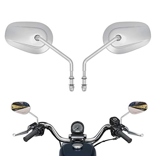 مرايا جانبية من KEMIMOTO لطريق King Sportster Street Electra Glide Softail Dyna Road Glide منظر خلفي كروم 1982-2020 2021 2022 مرايا جانبية من KEMIMOTO لطريق King Sportster Street Electra Glide Softail Dyna Road Glide منظر خلفي كروم 1982-2020 2021 2022