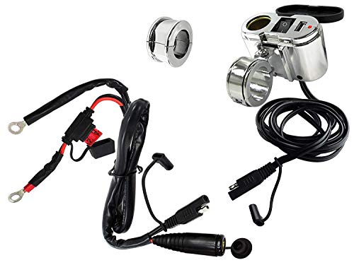EKLIPES EK1-110 نظام شحن USB للدراجات النارية Cobra Chrome Ultimate Motorcycle ، عبوة واحدة EKLIPES EK1-110 نظام شحن USB للدراجات النارية Cobra Chrome Ultimate Motorcycle ، عبوة واحدة