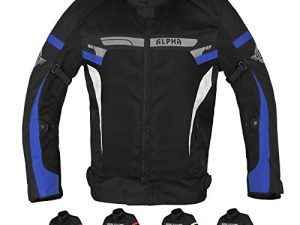 ALPHA CYCLE BIKERS RIDING BIKERS RIDING PROTECTION MOTORCYCLE JACKET MESH CE مصراع (أزرق قمر ، صغير)