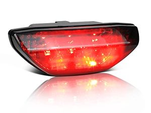 QUASCO مدخن LED خلفي ضوء ATV دراجة نارية ضوء خلفي مصباح فرامل متوافق مع Honda TRX 250300400EX TRX400X 500700 ، أحمر